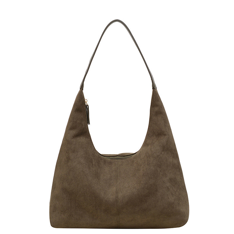 Skanto | Suede Underarm Bag with Large Capacity