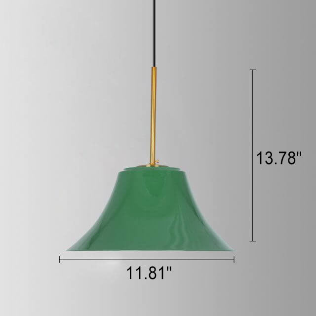 Skanto Skanto | RetroDome Industrial Vintage Pendant Lamp | Green Iron Dome Design | Single Light | Rustic Ceiling Lighting