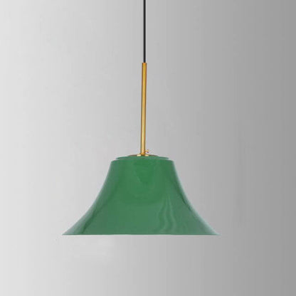 BowLift | RetroDome Industrial Vintage Pendant Light | Green Iron Dome Design | Single Light | Rustic Ceiling Lighting