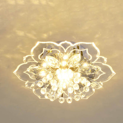 BowLift GlowPetal | LED Crystal Ceiling Light | Flower Shaped, RGB Color Changing & Energy Efficient