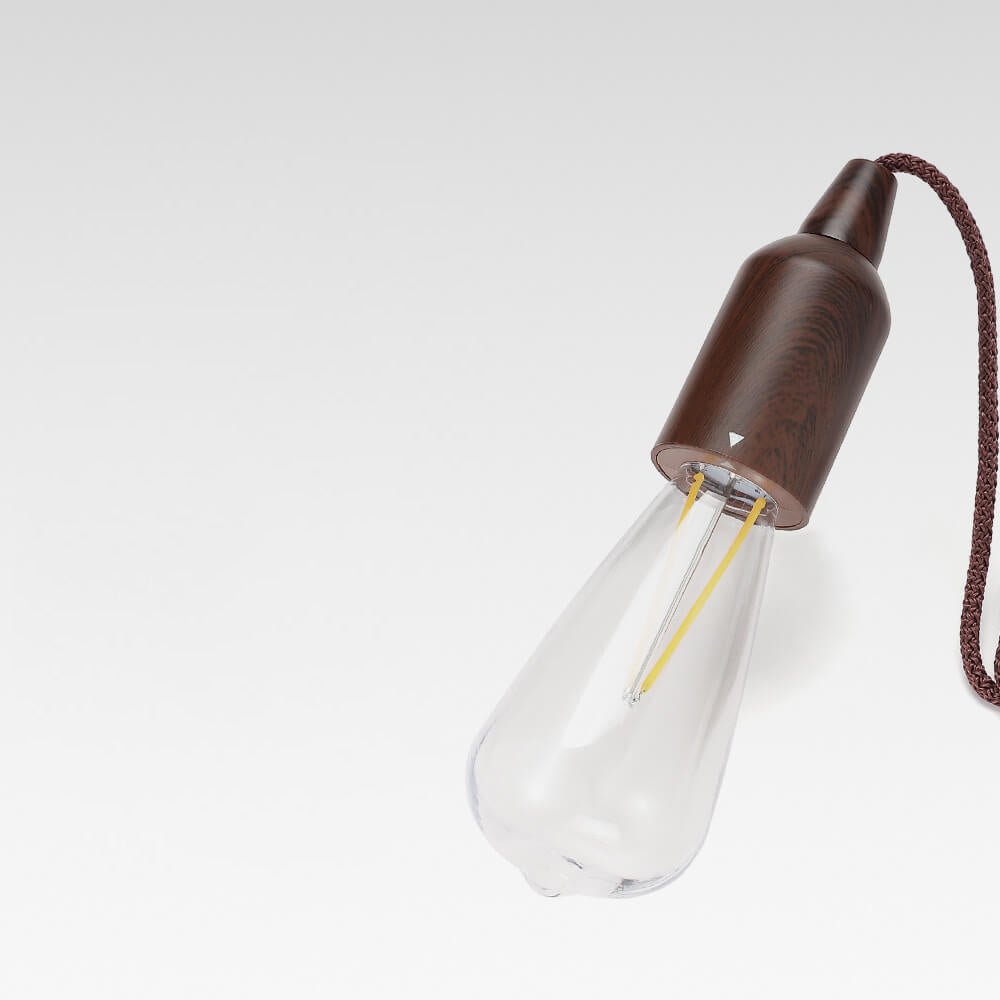Retro Portable Waterproof Wood Cone Battery USB 1-Light Camping Outdoor Light | Skanto