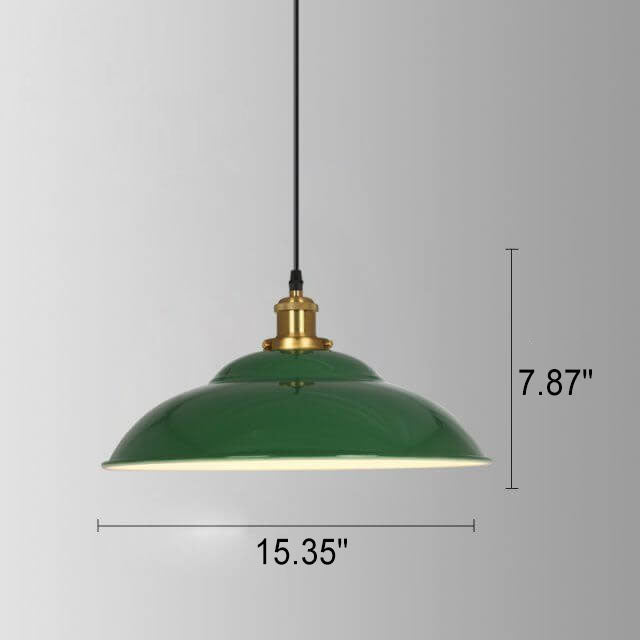 Skanto Skanto | RetroDome Industrial Vintage Pendant Lamp | Green Iron Dome Design | Single Light | Rustic Ceiling Lighting