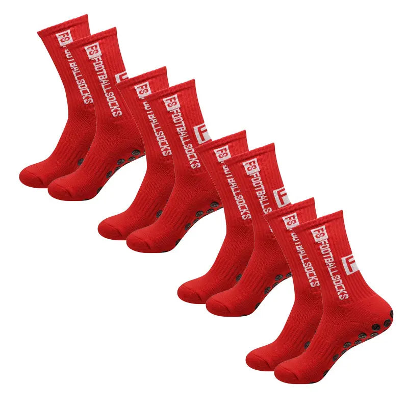Skanto | 4 Pairs Football Socks Sports Grip Rubber Anti-Slip Socks