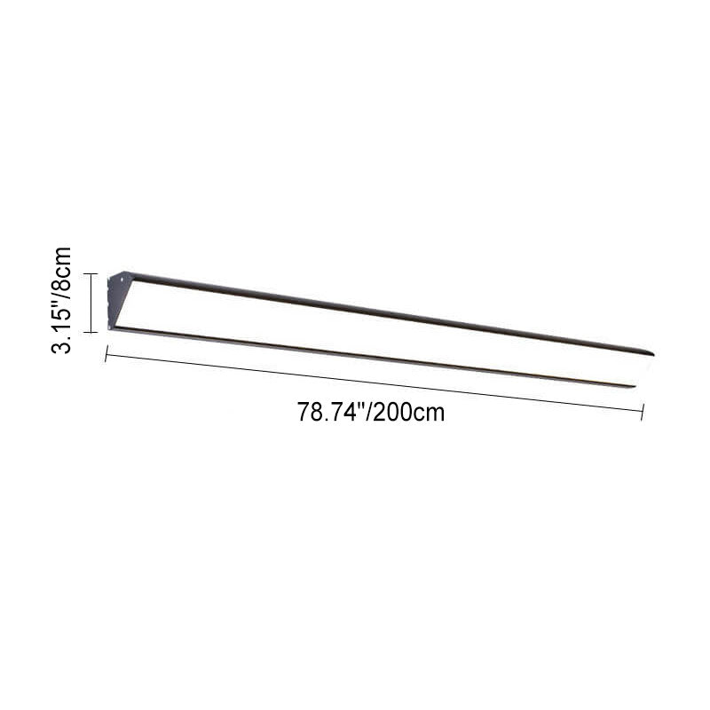 Modern Outdoor Long Bar Aluminum Acrylic Waterproof LED Wall Sconce Lamp | Karnz