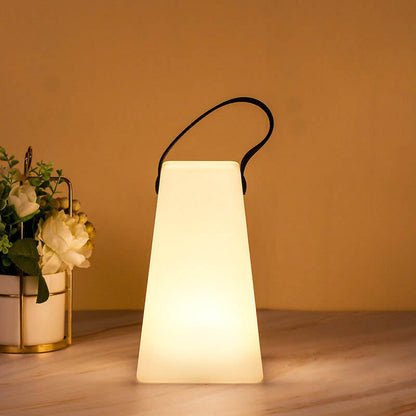 Skanto | Modern Simple Plastic Round Square Hand LED Table Lamp for Outdoor Patio
