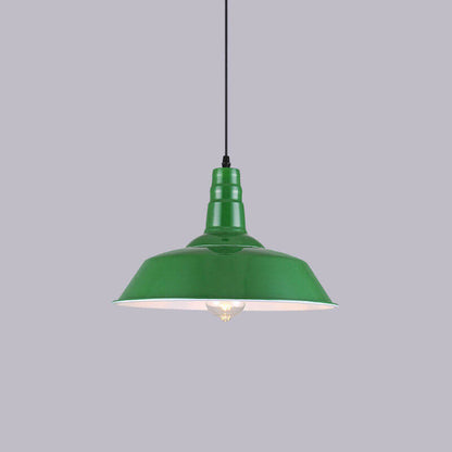 Skanto Skanto | RetroDome Industrial Vintage Pendant Lamp | Green Iron Dome Design | Single Light | Rustic Ceiling Lighting