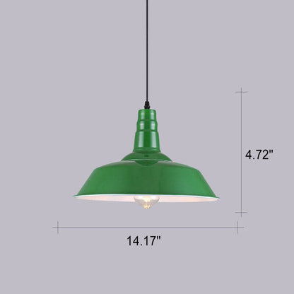 Skanto Skanto | RetroDome Industrial Vintage Pendant Lamp | Green Iron Dome Design | Single Light | Rustic Ceiling Lighting