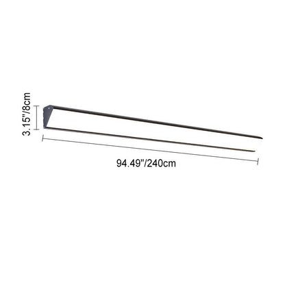Modern Outdoor Long Bar Aluminum Acrylic Waterproof LED Wall Sconce Lamp | Karnz