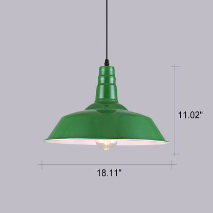 Skanto Skanto | RetroDome Industrial Vintage Pendant Lamp | Green Iron Dome Design | Single Light | Rustic Ceiling Lighting
