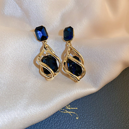 BowLift | Diamond-encrusted Metal Long Tassel Earrings For Women