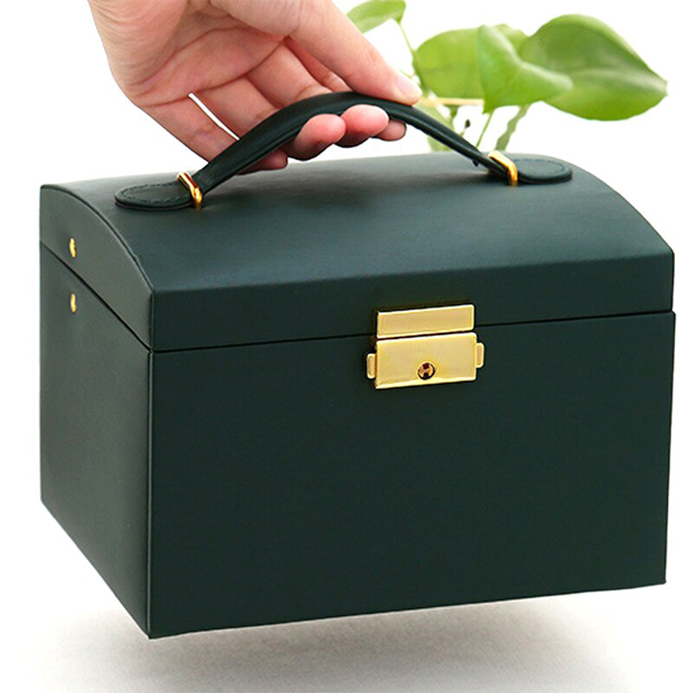 Skanto | Large Jewelry Box for Earrings and Necklaces Storage Holder Organizer for Women and Men With Drawers and Lock