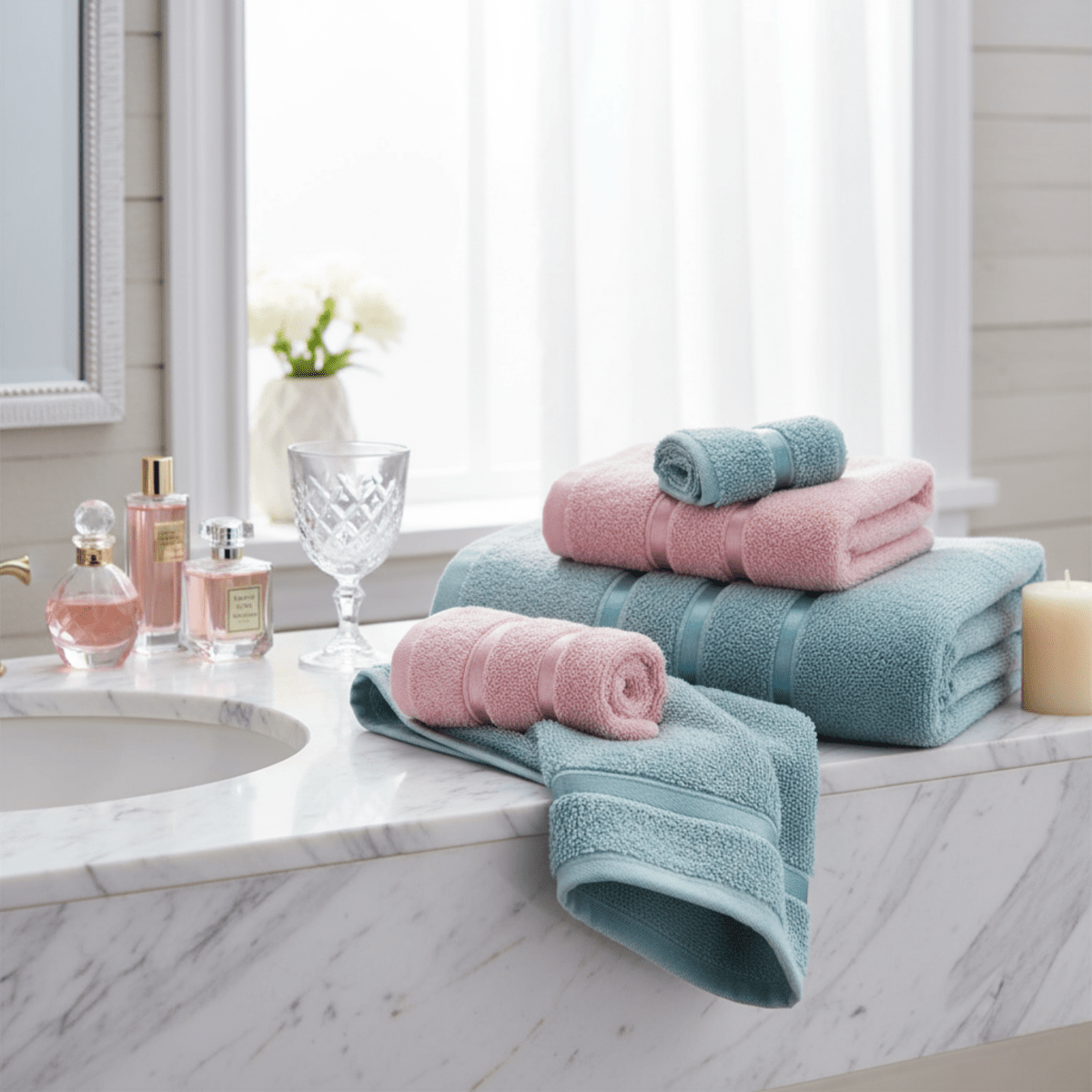 Skanto | Elenora Casa Towels | Soft, Lightweight & Highly Absorbent | Premium Cotton | Elegant Hand & Face Towels for Stylish Care