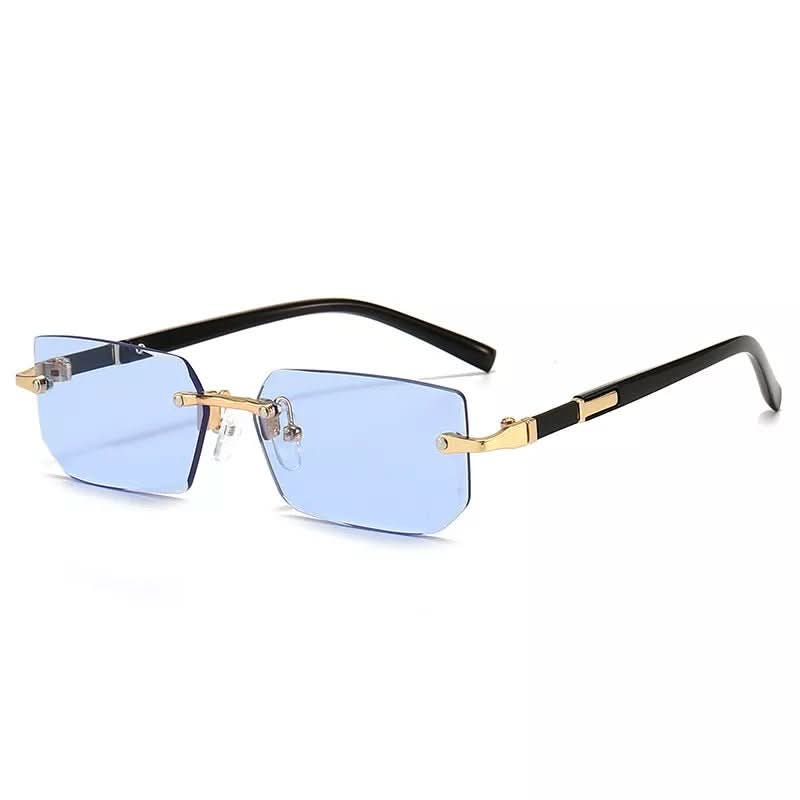 Skanto | Rectangular Rimless Sunglasses with UV400 Protection