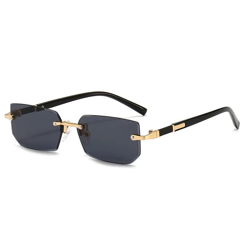 BowLift | Rectangular rimless sunglasses with UV400 protection
