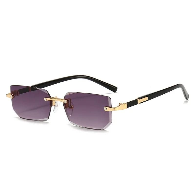 Skanto | Rectangular Rimless Sunglasses with UV400 Protection