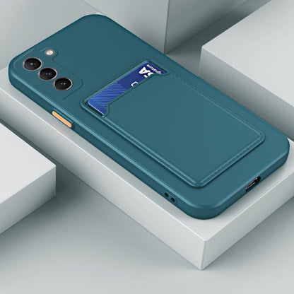 Sandsberg | For Samsung Galaxy S23 5G Skin Feel Card TPU Contrast Color Buttons Phone Case (Dark Green)