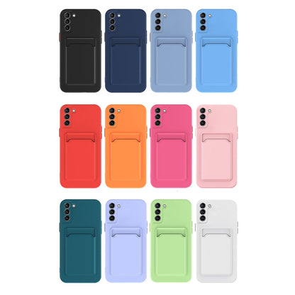 Sandsberg | For Samsung Galaxy S23 5G Skin Feel Card TPU Contrast Color Buttons Phone Case (Dark Green)