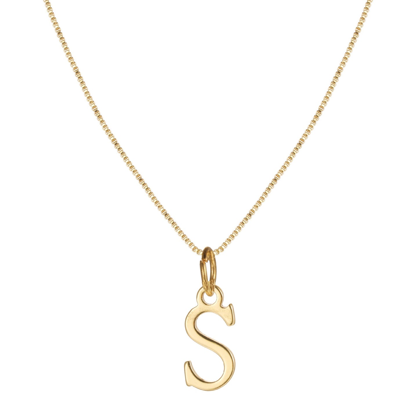 Skanto | 14k Minimal Serif Initial Necklace