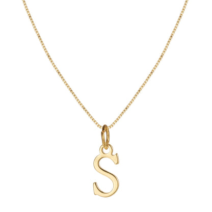 Skanto | 14k Minimal Serif Initial Necklace