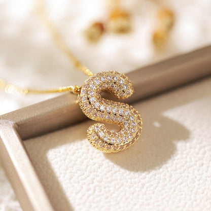 Skanto | Alphabet Diamond Pendant Necklace