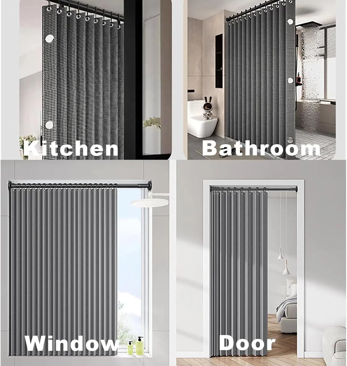 MagnaFold Foldable Shower Curtain with Magnets Bowlift