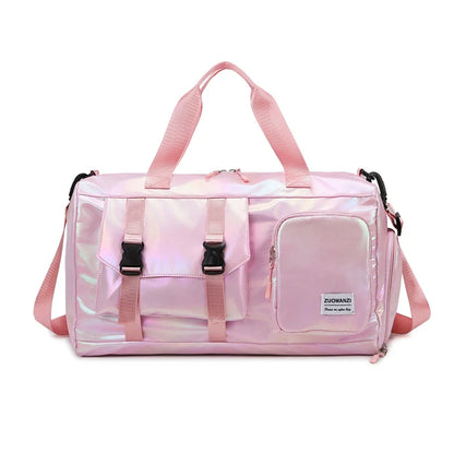 BowLift | Lumivista Holographic Travel Bag | Stylish Weekender Shoulder Bag with Shoe Compartment | Perfect for Weekend Trips & Short Journeys