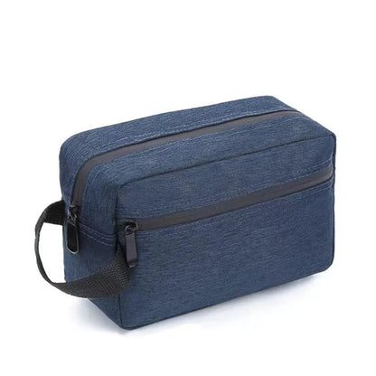 Skanto | Nylonéa Toiletry Bag Unisex | Water-Repellent | Leather Handle with Canvas Design | For Travel and Everyday Use
