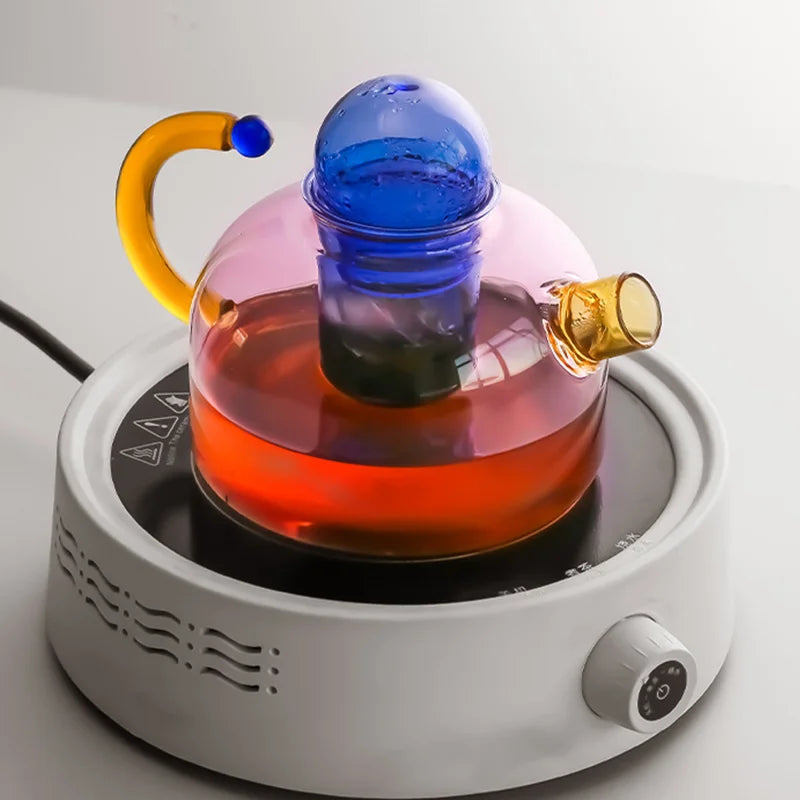 Brehn | Contrasting Color Glass Tea Set