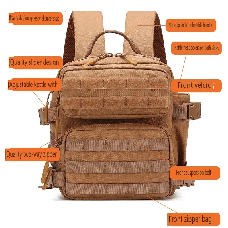BowLift | Tactivo Mini-Rucksack 9L | MOLLE-Outdoor Backpack | Compact & Durable | For Hiking, Camping & EDC
