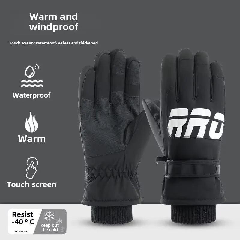 BowLift | GlacioShield Pro Gloves | Waterproof Winter Gloves | Touchscreen & Non-Slip | Warm Fleece Lining for Skiing, Cycling & Outdoor