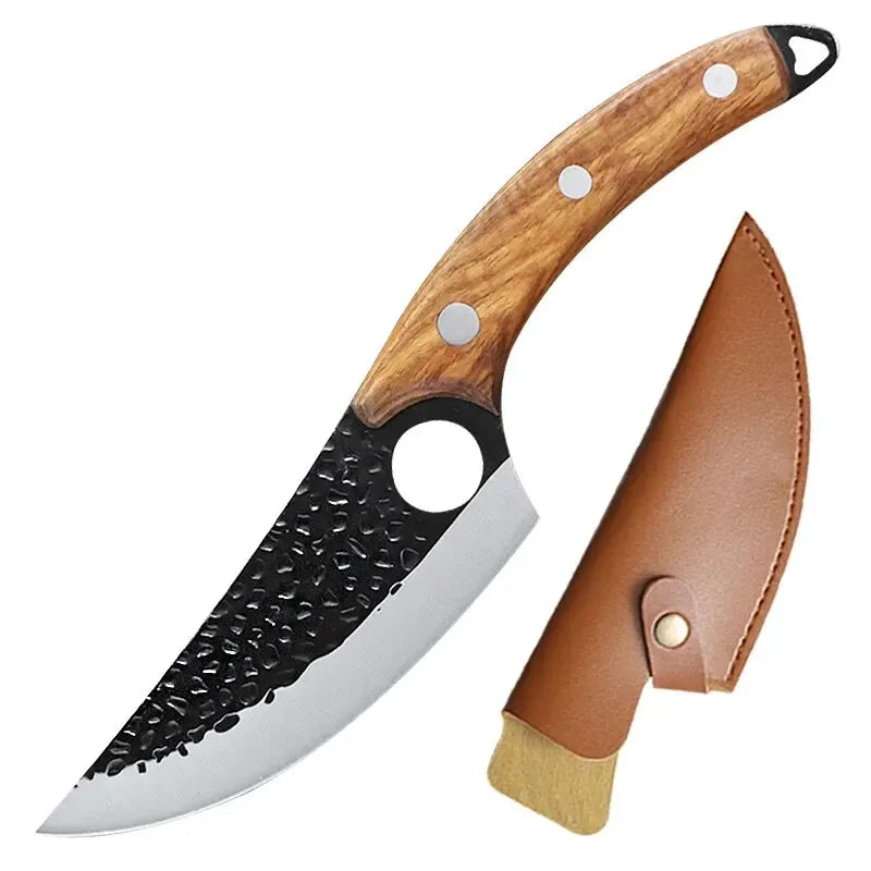 Skanto | Handmade Blacksmith Knife Set – Professional Butcher, Boning, Chef, and Vegetable Knives for Home and Chef Use