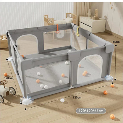 Large Baby and Toddler Playpen - Safe Foldable Play Area for Indoor and Outdoor | Skanto