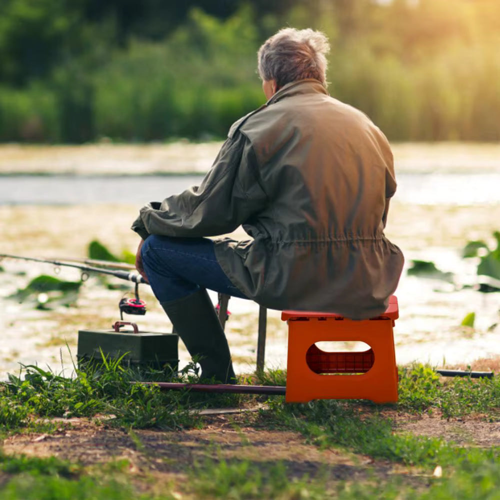 Skanto | Folding Step Stool with Handle | Lightweight. Durable & Space Saving for Kitchen. Bathroom. Office & Outdoor Use