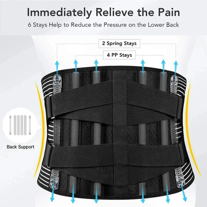 BowLift | Breathable Lumbar Support Band with 360° Support and Memory Aluminum