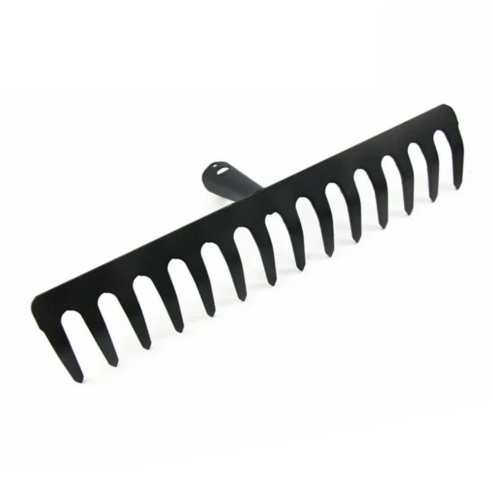 BowLift | AgriZink Stainless Steel Garden Rake with 14 Tines | Robust Tool for Agriculture & Garden | For Leaves, Hay, Soil & Mulch | High-Quality Soil Rake