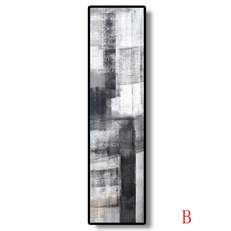 Urban Gray Abstract Wall Art Fine Art Canvas Prints Vertical Horizontal Format Pictures For Modern Living Room Bedroom Home Office Decor | Bowlift