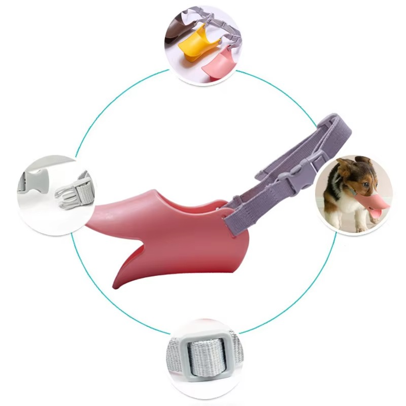 Skanto | Adjustable Silicone Duck Muzzle for Small and Large Dogs