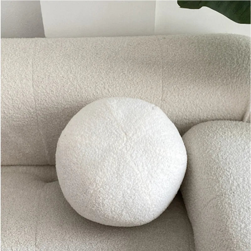 Nordic Bouclé Abstract Cushion – Minimalist Plush Pillow | Bowlift