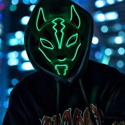 BowLift | Luminous LED Full Face Fox Mask for Halloween & Cosplay