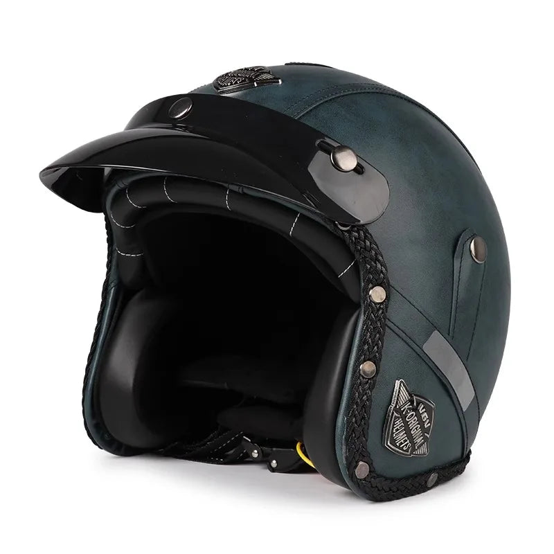 BowLift | Retro Motorcycle Helmet – Kael – (Open Face 3/4)