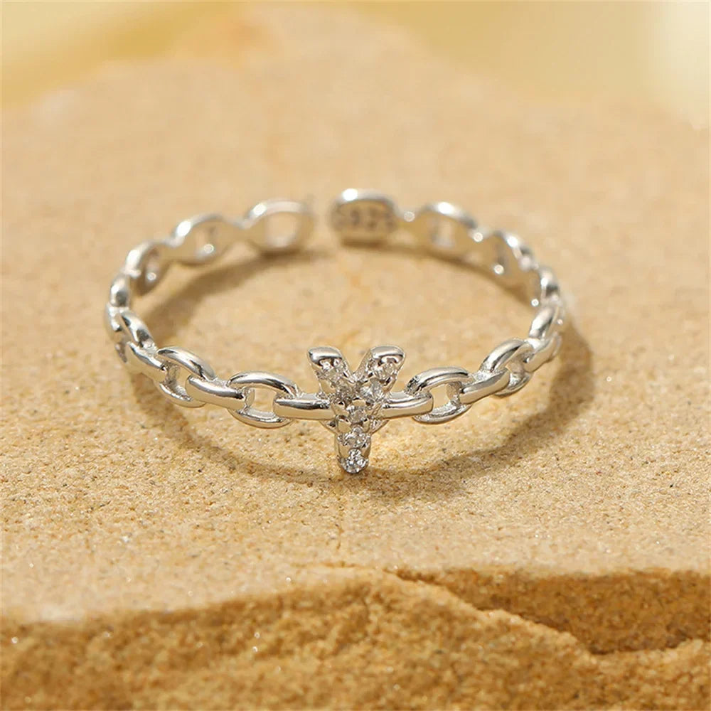 BowLift | Dainty Diamond Letter Initial Ring