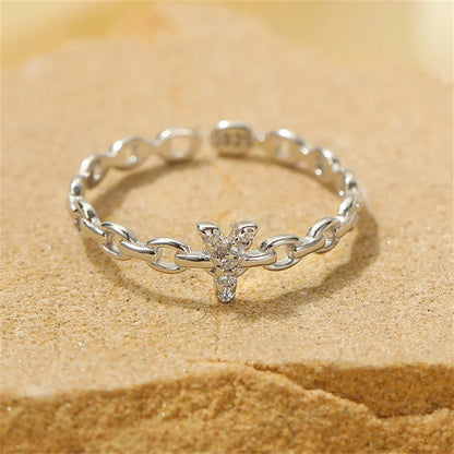 BowLift | Dainty Diamond Letter Initial Ring