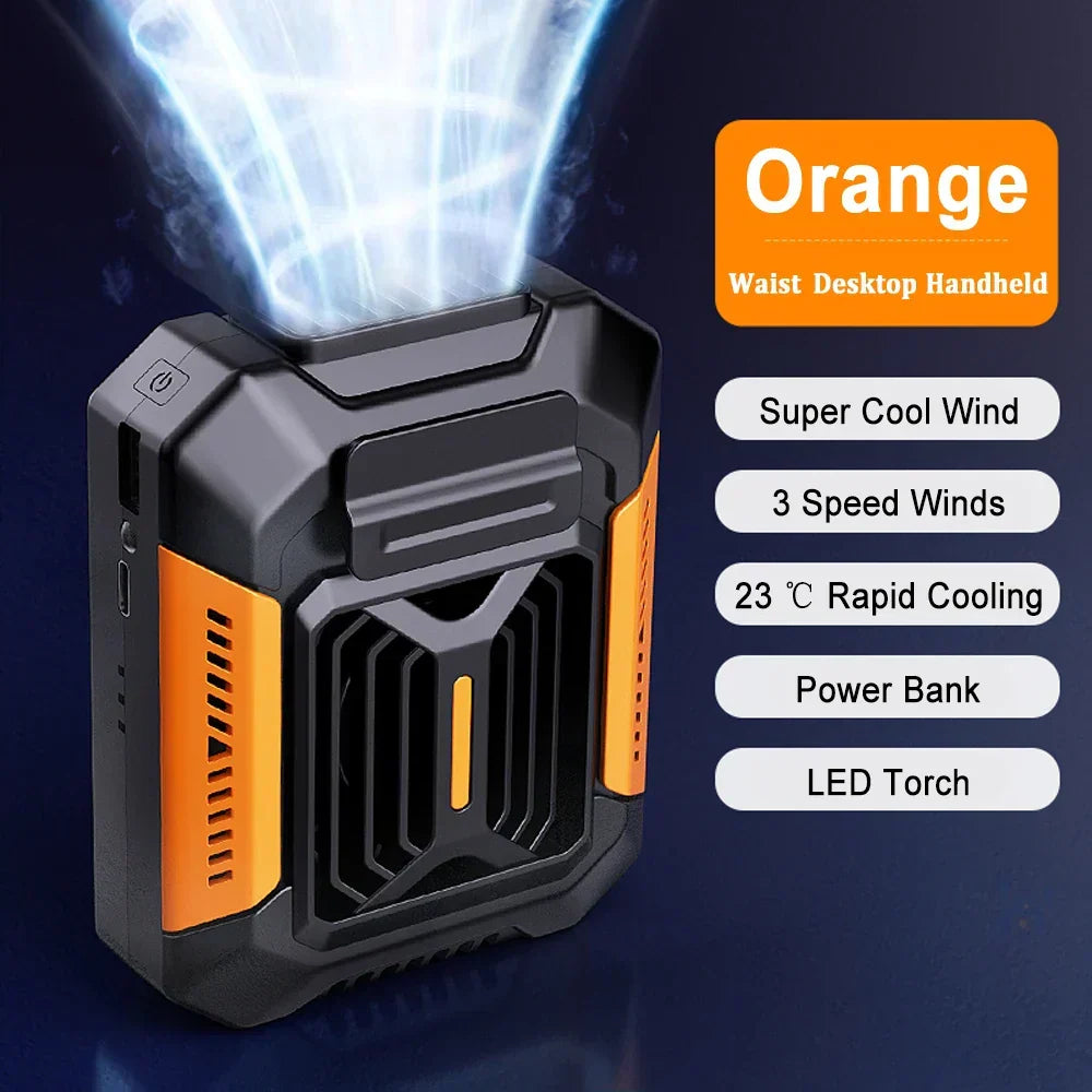 BowLift | Venturio 3-in-1 Clip Fan | With LED & Powerbank | Portable & Powerful | 4000 mAh Battery