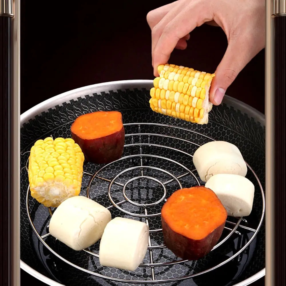Skanto | 304 Stainless Steel Kitchen Steamer Rack - Durable Pot Steaming Trivet for Cookware