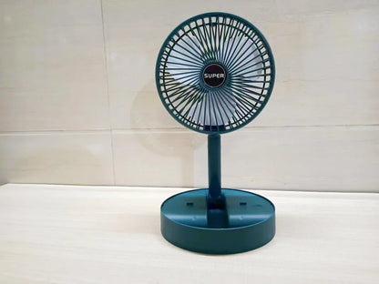 Portable 6-Inch Stand Fan | Folding Telescopic Floor/USB | Rechargeable Battery | 3 Speeds, Super Quiet, Adjustable Height | Bowlift
