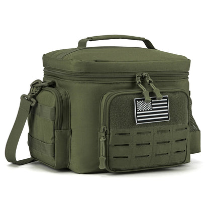 Skanto | Men's Military Tactical Lunch Box - Rugged, Leak-Proof, Insulated Thermal Cooler Bag for Work, Camping, Picnic Meals