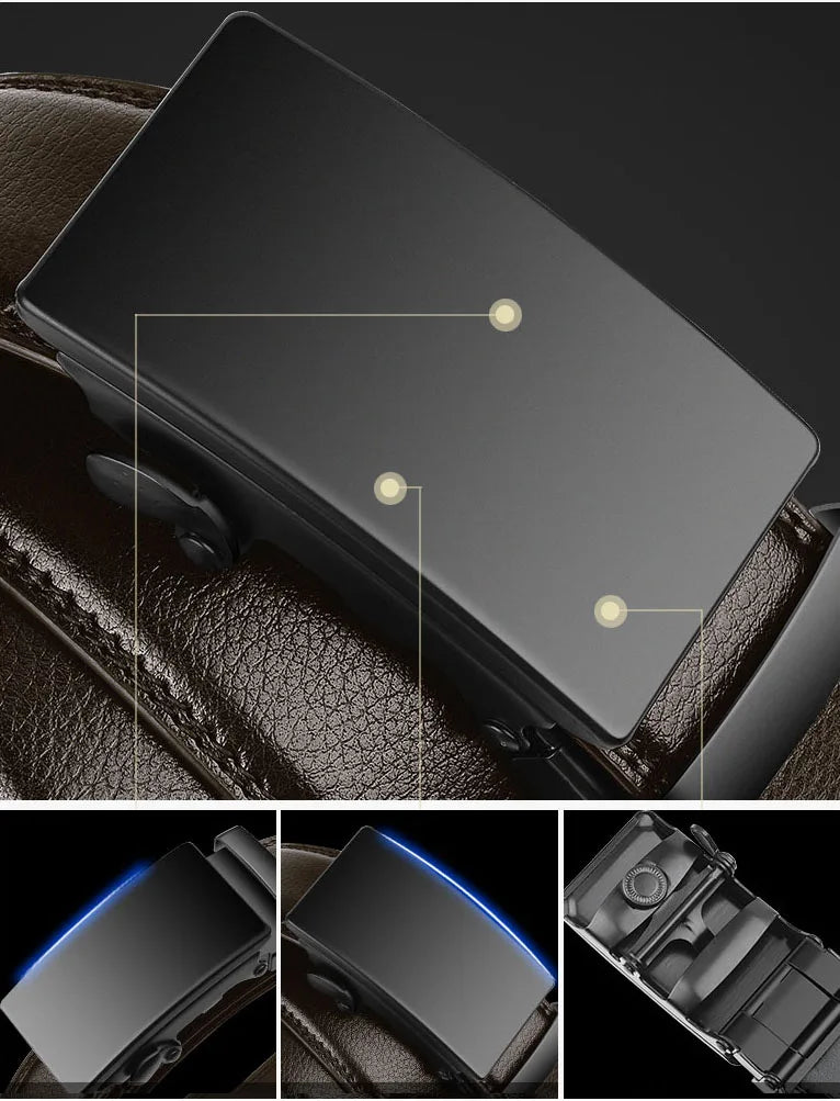 Skanto | Premium PU Leather Belt – Luxury Automatic Buckle for Men