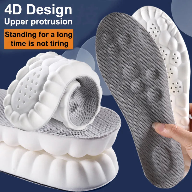 Sport insoles made of highly elastic latex