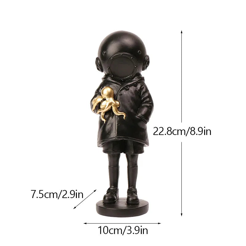 Skanto | Artify Banksy Sculpture Collection | Flower Thrower & Balloon Girl | Pop Art Figures | Modern Office & Home Decor