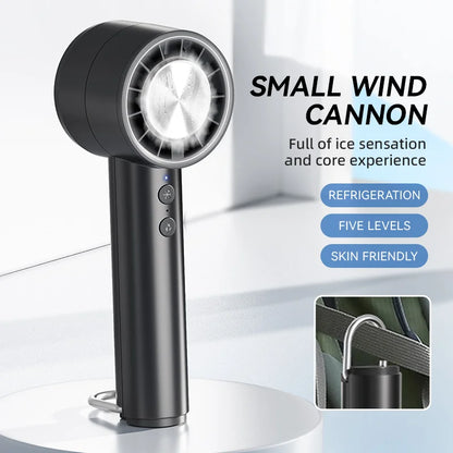 Kalsten | Brisano AirCool Mini Hand Fan with Cooling Function | 5 Speeds | LED Display & USB Charging | Quiet & Portable | For Travel, Office & Outdoor